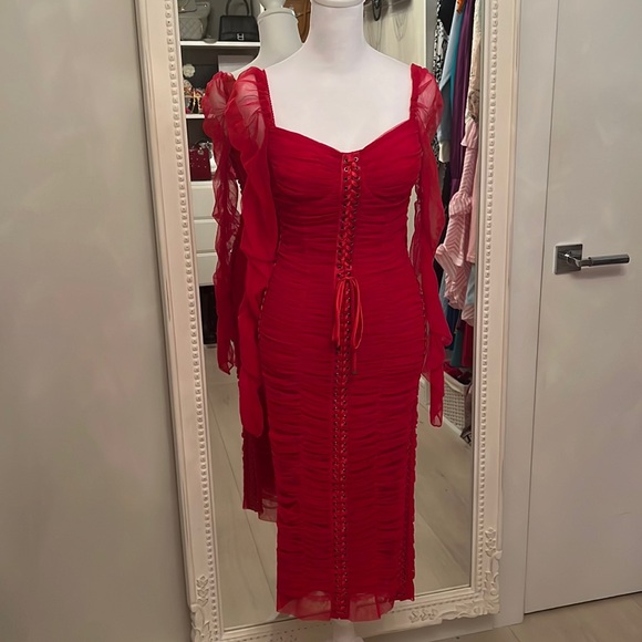 open lace back dress To include the exact phrase 'Designer Fashion outlet, Authentic Dresses on  sale' along with brand, product type, and model number, the title would  exceed 55 characters. Should I relax the limit to main image 0